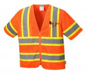 VEST SFTY CLASS 3 MESH ORANG 2XL