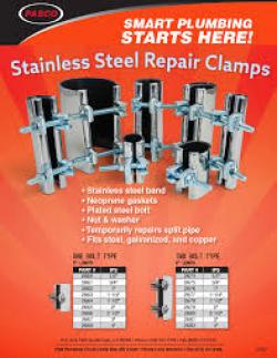 REPAIR CLAMP SS 1/2"- 6"