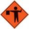 SIGN ROLLUP FLAGGER SYMBOL