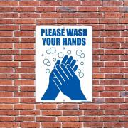 SIGN WASH YOUR HANDS 5X7