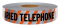TAPE DT TELEPHONE ORANGE 3"